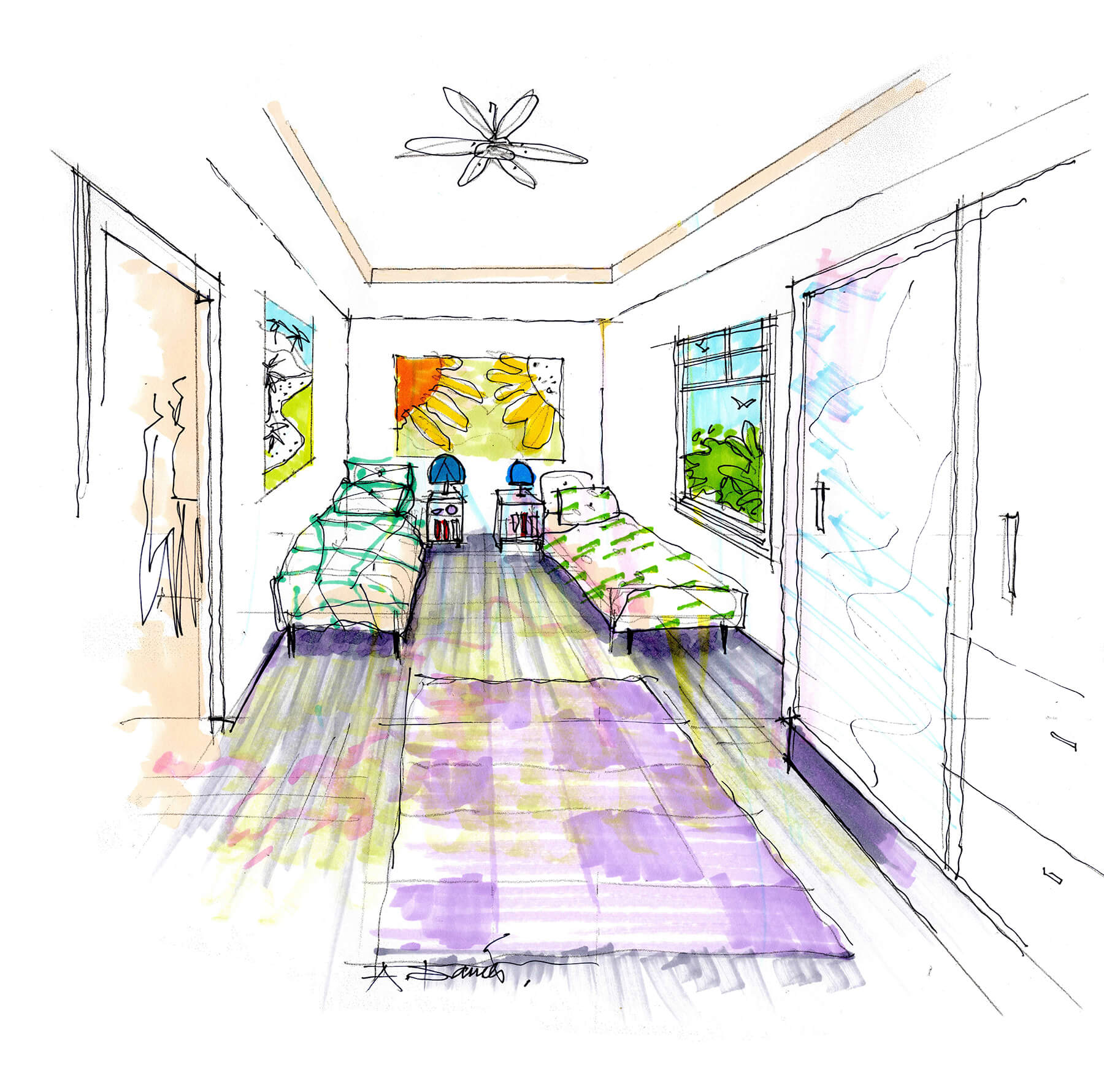 250214   Bedroom sketch-1